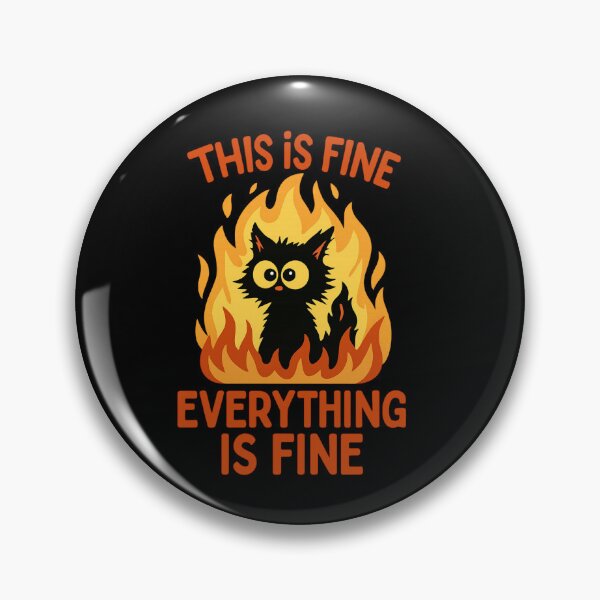 Item preview, This Is Fine Cat – Funny Chaos Design designed and sold by DailyDrivesct.