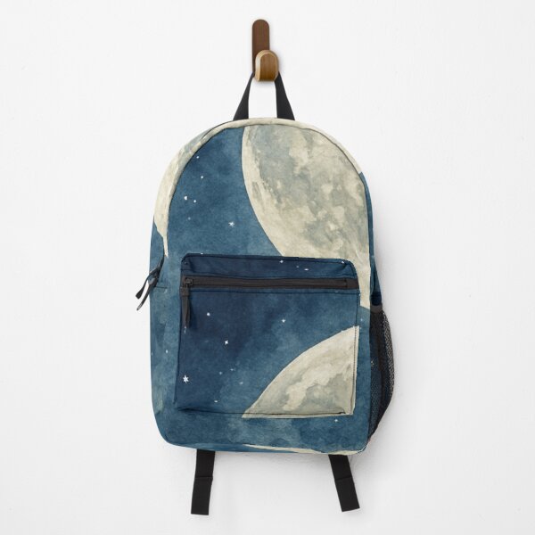 Item preview, Full Moon Watercolor Painting – Night Sky Art with Stars and Clouds designed and sold by SVT Abstract.
