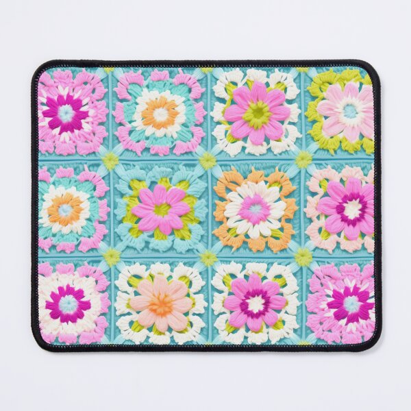 Item preview, Granny squares pastel crochet pattern designed and sold by FatBirdie.
