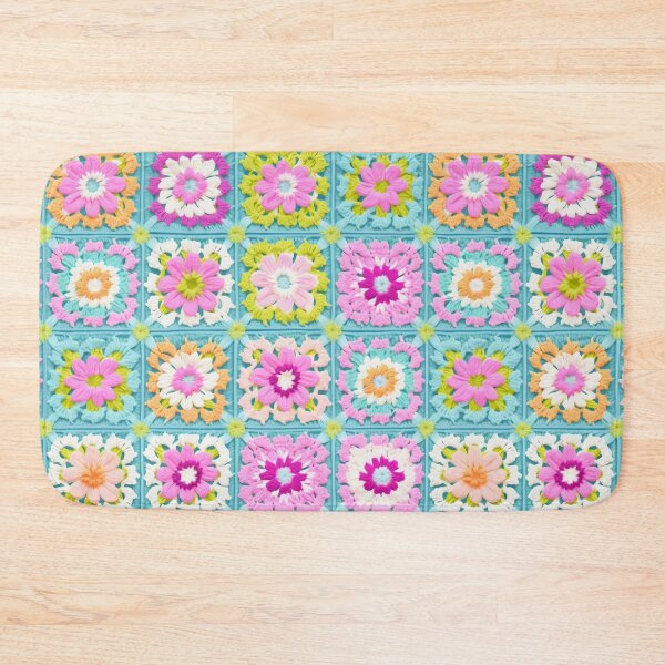 Item preview, Granny squares pastel crochet pattern  designed and sold by FatBirdie.