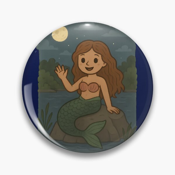 Item preview, Lorelei of the French Broad River – Spooky Cute North Carolina Cryptid designed and sold by designsbyhw.
