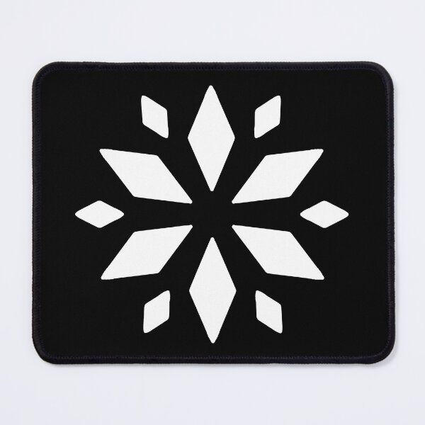 Item preview, Minimalist Snowflake Design  (White- Large) – Geometric Winter Holiday Art  designed and sold by TummysEmporium.