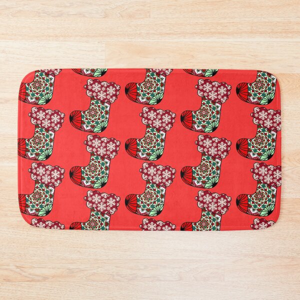 Item preview, Merry Christmas red cute stocking filler cozy joy happy holiday vibes designed and sold by DivineMandala.