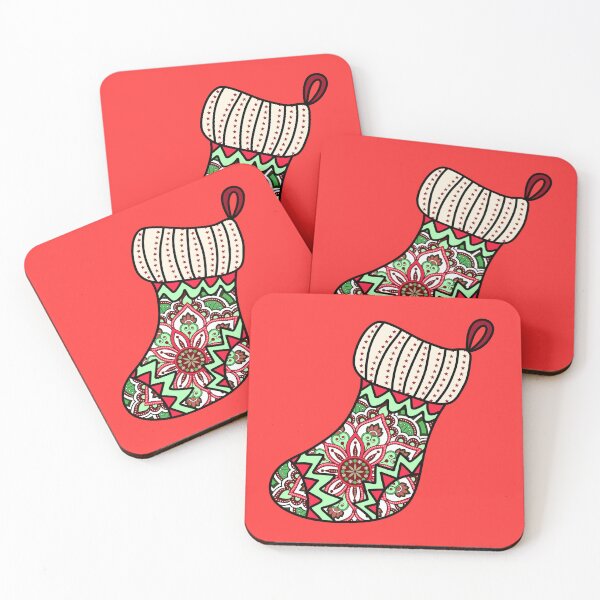 Item preview, Merry Xmas red cute stocking filler cozy joy happy holiday vibes designed and sold by DivineMandala.