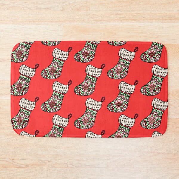 Item preview, Merry Xmas red cute stocking filler cozy joy happy holiday vibes designed and sold by DivineMandala.