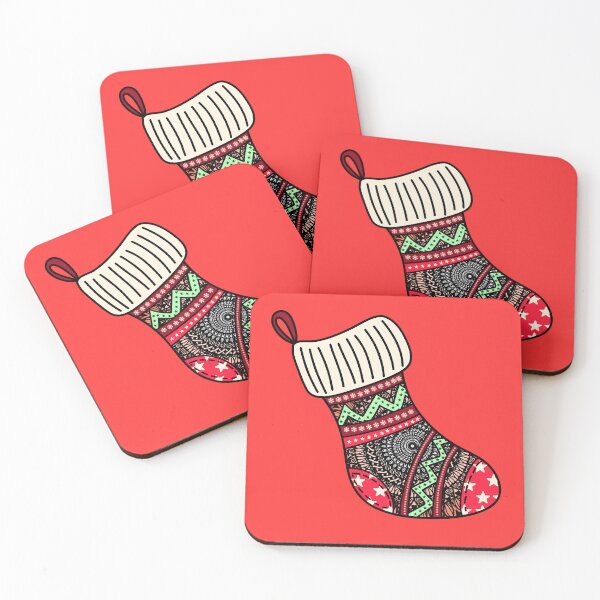 Item preview, Mandala Christmas cute red cute stocking filler cozy joy happy holiday vibes designed and sold by DivineMandala.