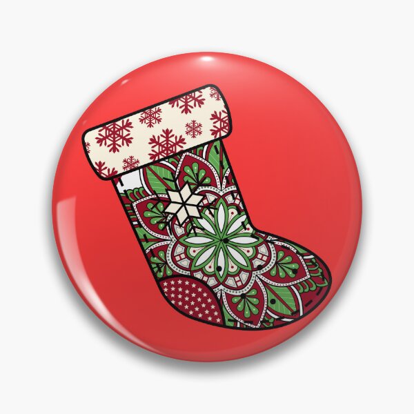 Item preview, Christmas mandala red cute stocking filler cozy joy happy holiday vibes designed and sold by DivineMandala.