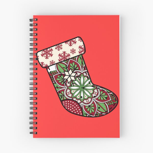 Item preview, Christmas mandala red cute stocking filler cozy joy happy holiday vibes designed and sold by DivineMandala.
