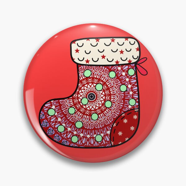 Item preview, Festive Christmas mandala red cute stocking filler cozy joy happy holiday vibes designed and sold by DivineMandala.