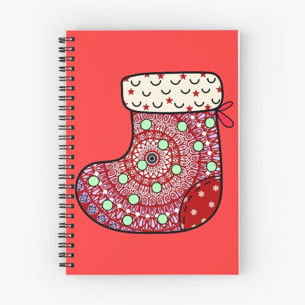 Item preview, Festive Christmas mandala red cute stocking filler cozy joy happy holiday vibes designed and sold by DivineMandala.