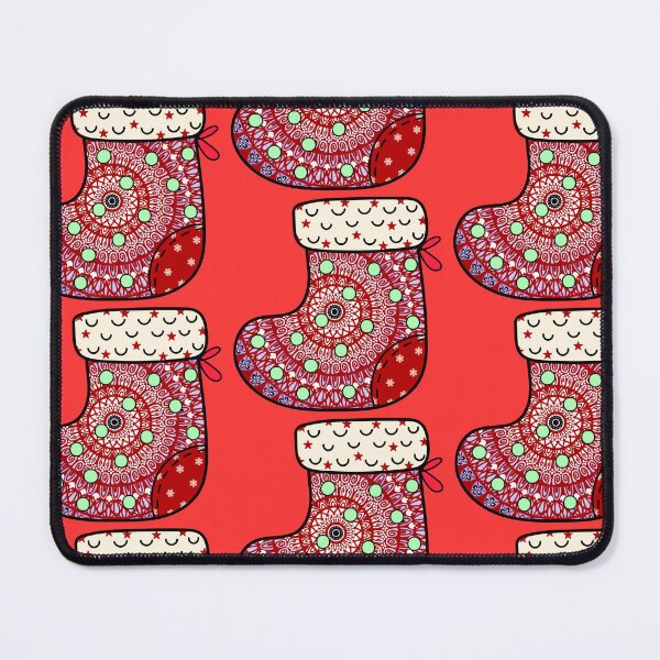 Item preview, Festive Christmas mandala red cute stocking filler cozy joy happy holiday vibes designed and sold by DivineMandala.