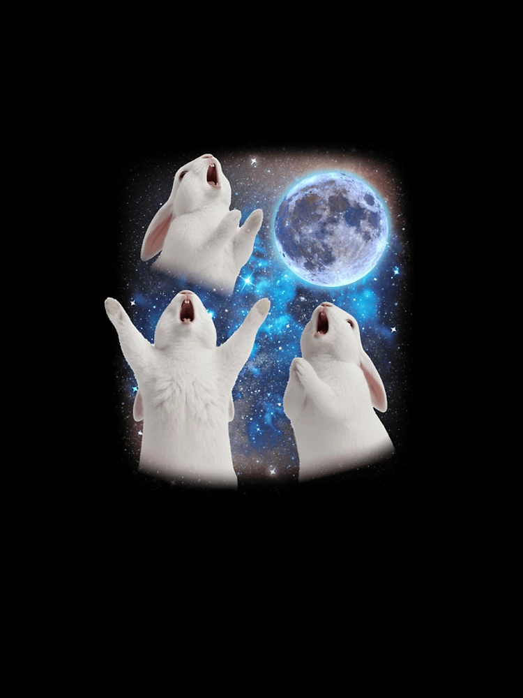 Thumbnail 4 of 4, iPhone Case, Three Rabbits Howling At The Moon Weird Meme Rabbit Gear designed and sold by DynamicDesign.