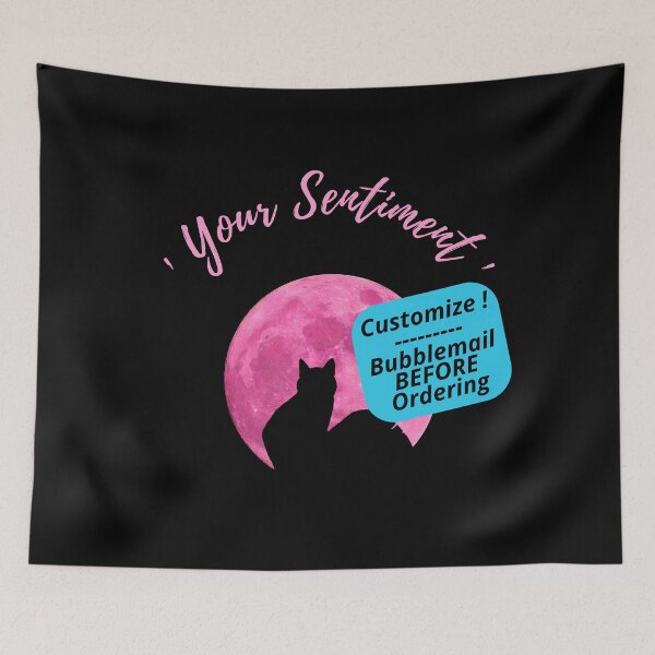 Item preview, Your Image or Kitty Under Pink Moon | Customized designed and sold by H3designs.