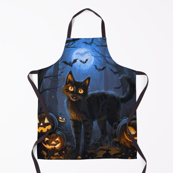 Item preview, Moonlit Mischief: Enchanted Halloween Cat designed and sold by Silrom.