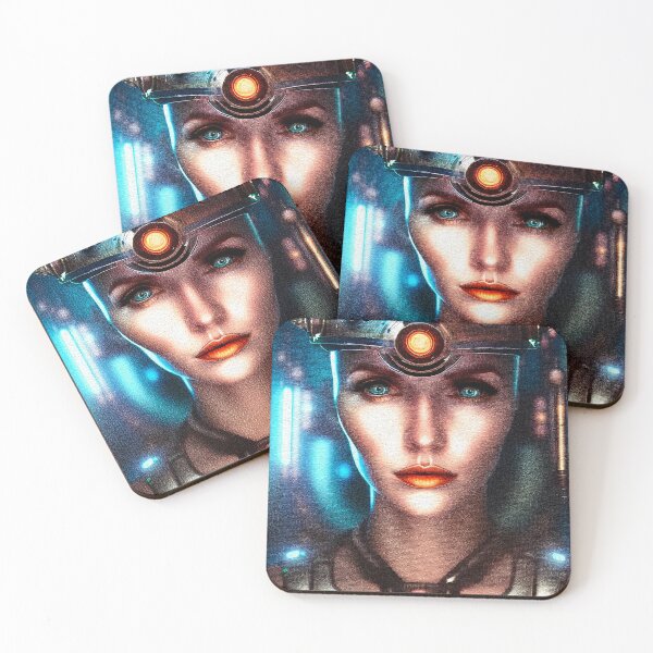Item preview, Cyborg woman connected to the hyperspace network designed and sold by DibuHumor.