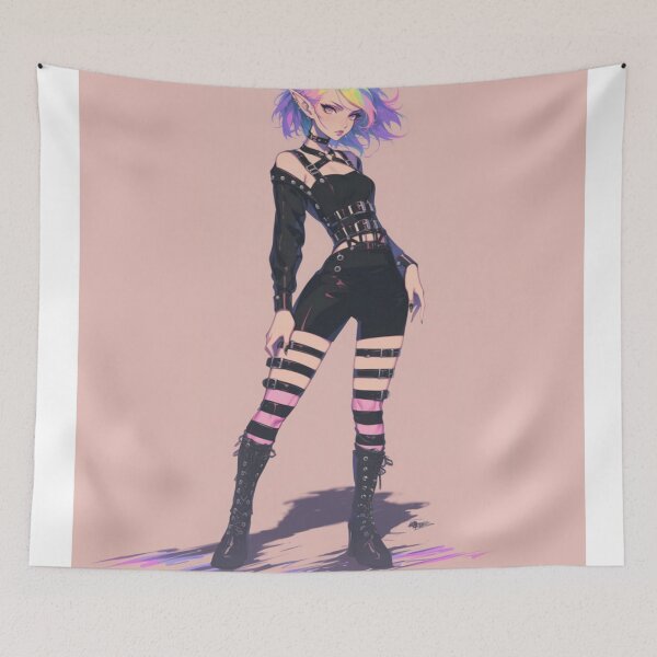 Item preview, Goth Rainbow Hair designed and sold by CursedbyLilith.