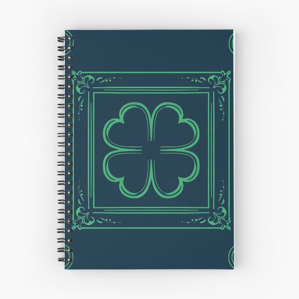 Item preview, Elegant Monoline Four-Leaf Shamrock Seamless Pattern Throw Blanket - Green Shamrock Design on Dark Blue Background designed and sold by FestivityFinds.