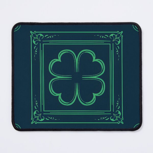 Item preview, Elegant Monoline Four-Leaf Shamrock Seamless Pattern Throw Blanket - Green Shamrock Design on Dark Blue Background designed and sold by FestivityFinds.