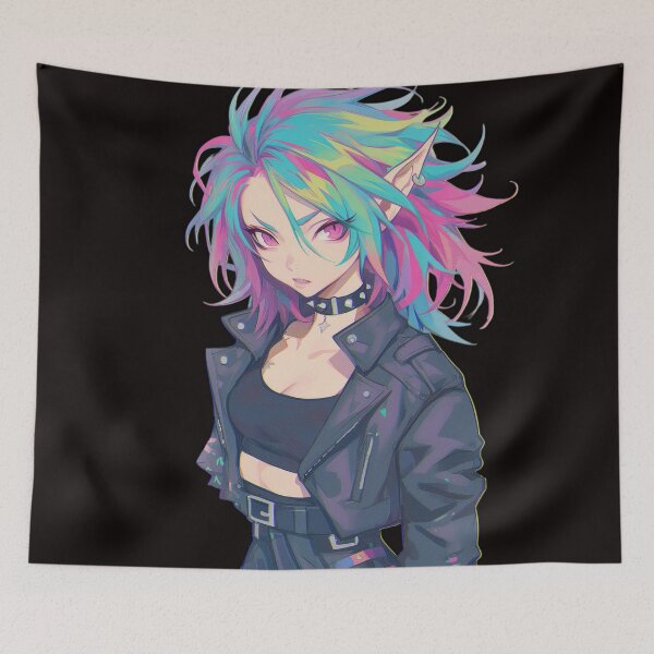 Item preview, rainbow goth fairy designed and sold by CursedbyLilith.