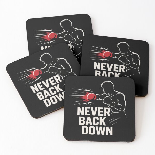 Item preview, Never Back Down | Motivational Boxing Design designed and sold by BakaBoutique.