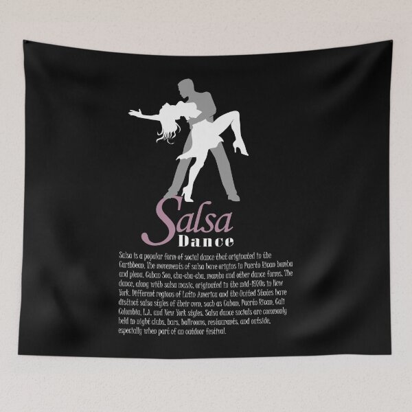 Item preview, Silhouette of a man and a woman dancing salsa designed and sold by DibuHumor.
