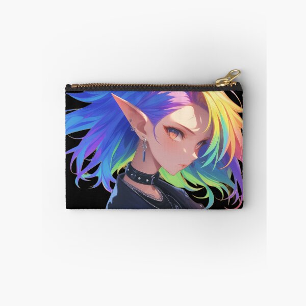 Item preview, Rainbow Goth Cat Girl designed and sold by CursedbyLilith.