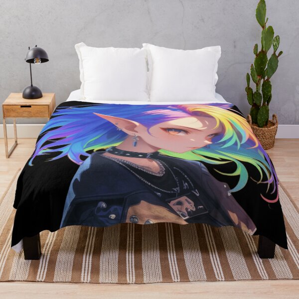 Item preview, Rainbow Goth Cat Girl designed and sold by CursedbyLilith.