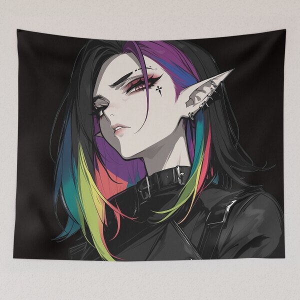Item preview, goth rainbow fairy designed and sold by CursedbyLilith.