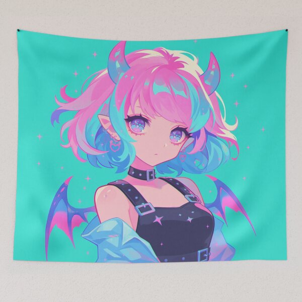 Item preview, Kawaii Demon Girl designed and sold by CursedbyLilith.