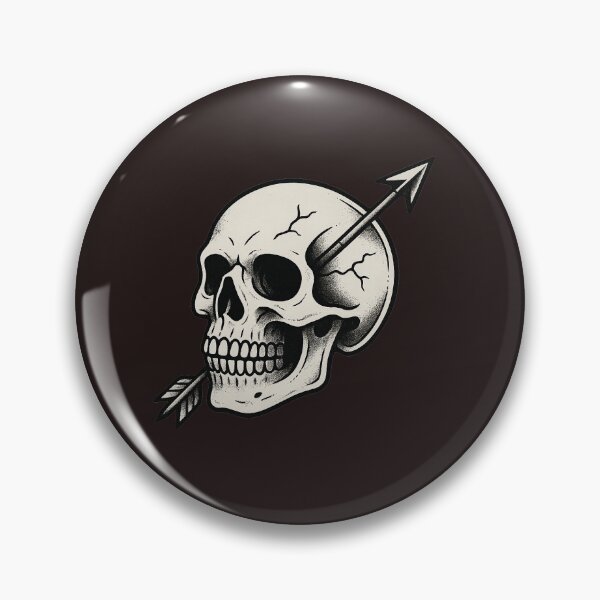 Item preview, "Arrow Through the Skull – Dark Tattoo Art" designed and sold by Supergenio.