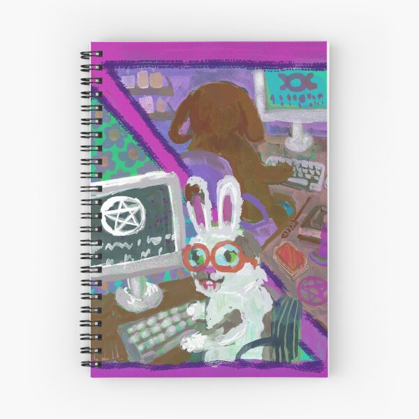 Item preview, rabbit learning about wicca talking to his virtual friend designed and sold by guilhernunes.