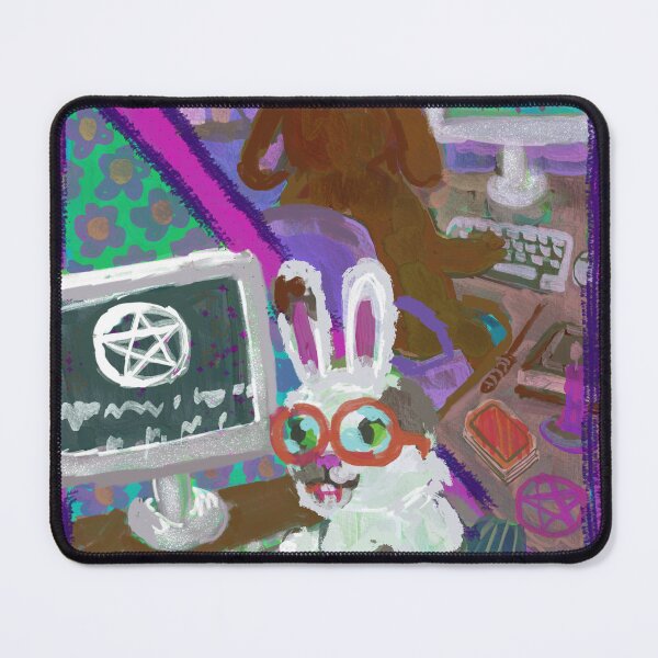 Item preview, rabbit learning about wicca talking to his virtual friend designed and sold by guilhernunes.