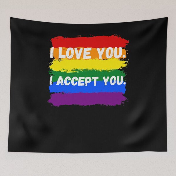 Item preview, I love you I accept you LGBTQ Gay Pride Pride month parade designed and sold by snowry.