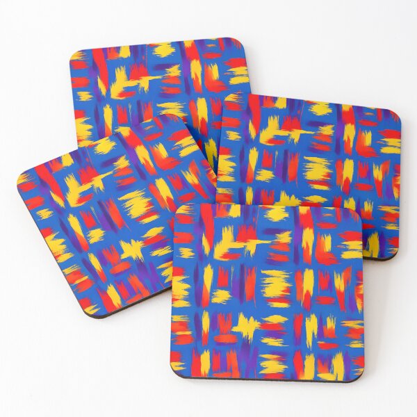 Item preview, Vibrant Graffiti-Style Abstract Wall Art - Colorful Brushstrokes in Blue, Red, and Yellow designed and sold by FestivityFinds.