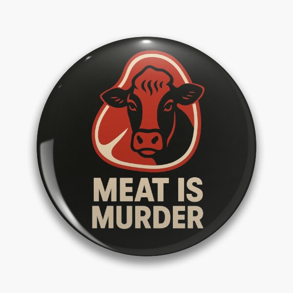 Item preview, Meat is Murder Vegan Plant Based Go Vegan Stop Animal Cruelty Cows Cattle Meat designed and sold by Annika Shurafa.