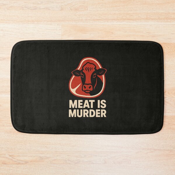 Item preview, Meat is Murder Vegan Plant Based Go Vegan Stop Animal Cruelty Cows Cattle Meat designed and sold by Annika Shurafa.