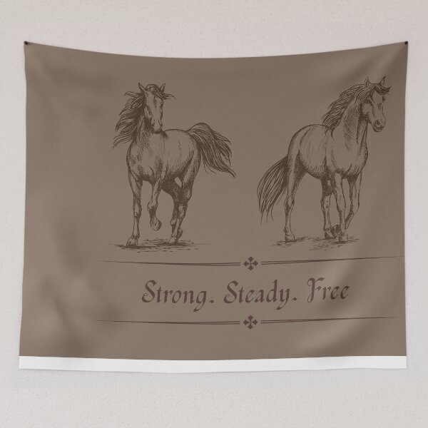 Item preview, Strong - Steady - Free - Equestrian Art - Equine Gifts designed and sold by Ishtar Park Equine Shop.