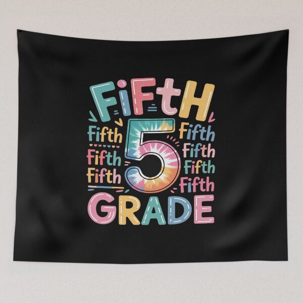 Item preview, 5th Grade Typography Team Tie Dye Back to School Teacher Kid designed and sold by Idarmotar.