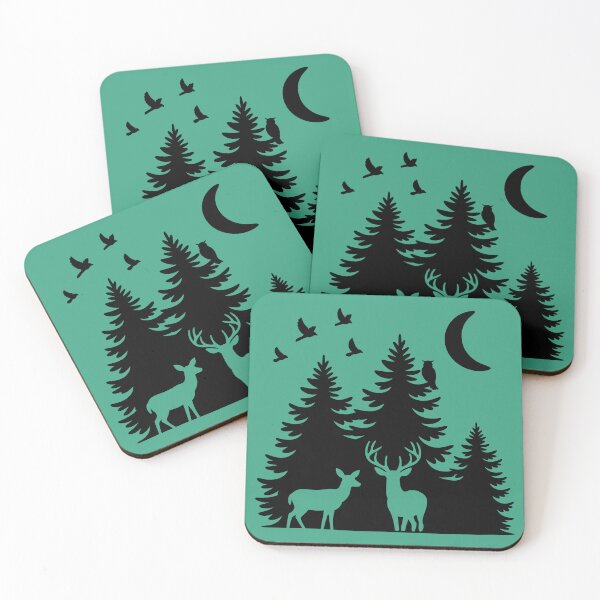 Item preview, Deer Silhouette in Forest designed and sold by theartfulaspie.