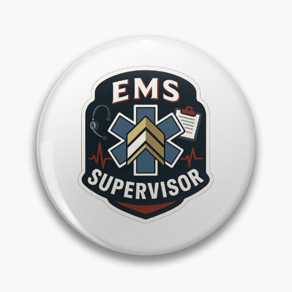 Aperçu de l'œuvre Conception d'autocollant pour superviseur EMS créée et vendue par TeeCraftTeeCo.
