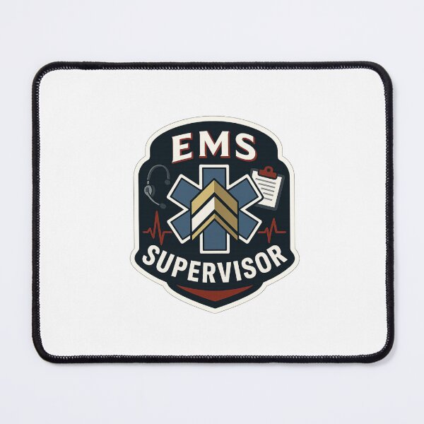 Item preview, EMS Supervisor Sticker Design designed and sold by TeeCraftTeeCo.