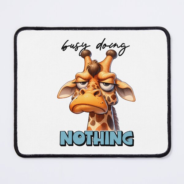 Item preview, Tired Giraffe – Busy Doing Nothinggiraffe art, tired giraffe, funny giraffe, lazy humor, animal design, giraffe lover, quirky art, droopy eyes, busy doing nothing, animal humor designed and sold by Pawsomeprints59.
