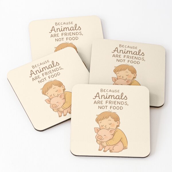 Item preview, Animals Are Friends Not Food Vegan Go Vegan Plant Based Animal Love Pigs Child designed and sold by Annika Shurafa.