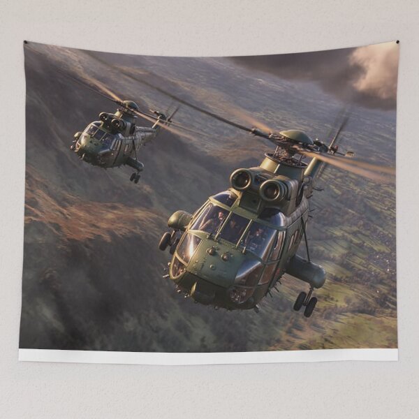Item preview, Helicopters Above the Uplands designed and sold by Skyframe Aviation.