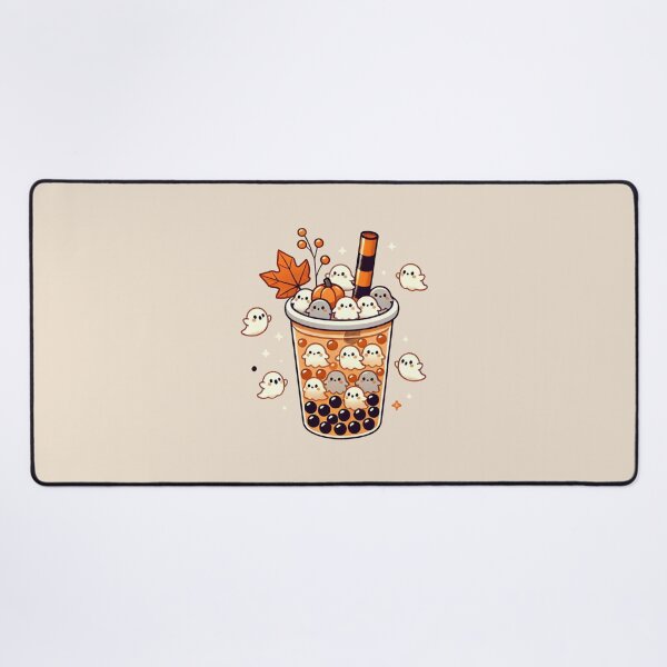 Item preview, Autumn Boba Ghost Pumpkin Halloween Bubble Tea Chai Latte designed and sold by Annika Shurafa.