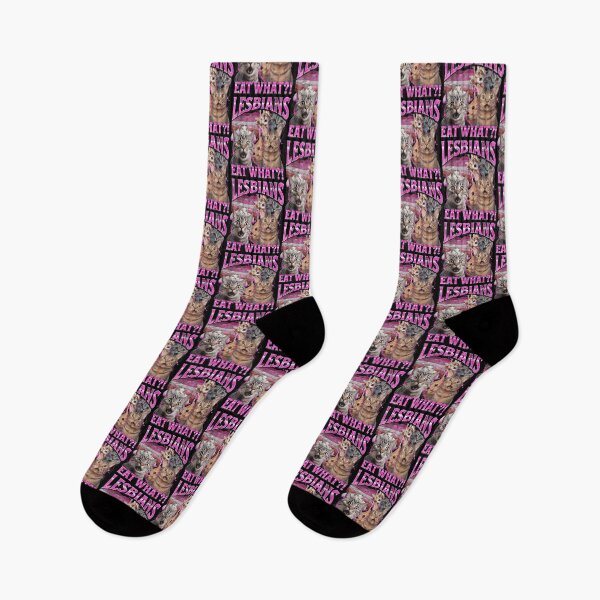 Item preview, Lesbians Eat What Funny Cat Gay Pride Lgbtq Pun designed and sold by KARELI-vtds.