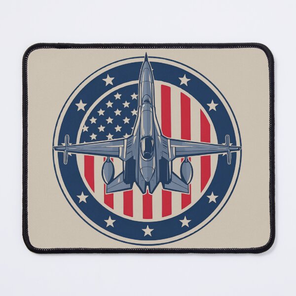 Item preview, Air Force Fighter Jet over an American flag designed and sold by Thread Pop.