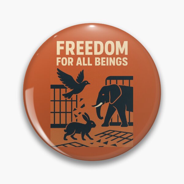 Item preview, Freedom For All Beings Stop Animal Exploitation Vegan Animal Rights Animal Liberation Animal Testing designed and sold by Annika Shurafa.