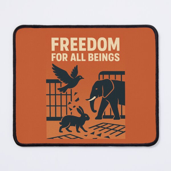 Item preview, Freedom For All Beings Stop Animal Exploitation Vegan Animal Rights Animal Liberation Animal Testing designed and sold by Annika Shurafa.
