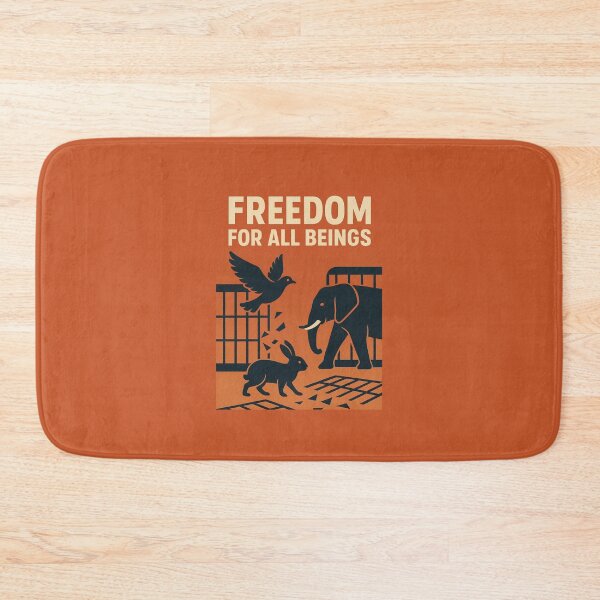 Item preview, Freedom For All Beings Stop Animal Exploitation Vegan Animal Rights Animal Liberation Animal Testing designed and sold by Annika Shurafa.